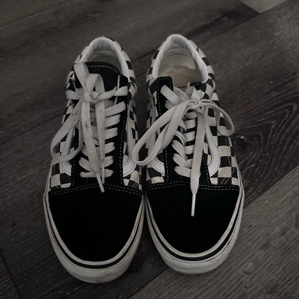 Vans Black and White Checkerboard Shoes
